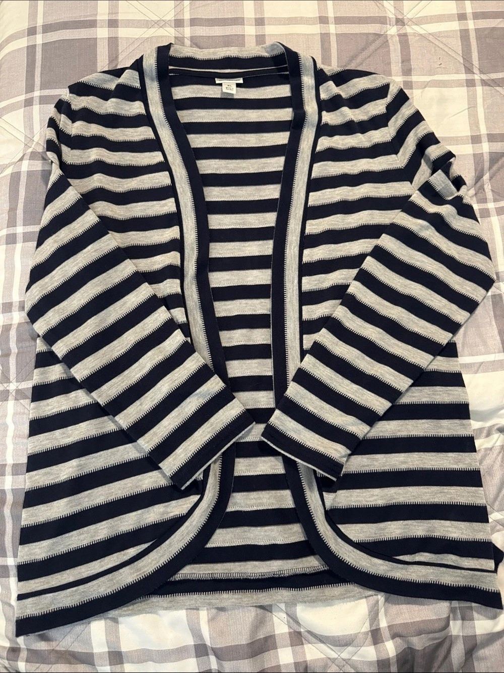 Croft & Barrow Open Front Striped Cardigan XL